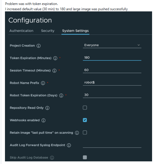 harbor 会话有效时间